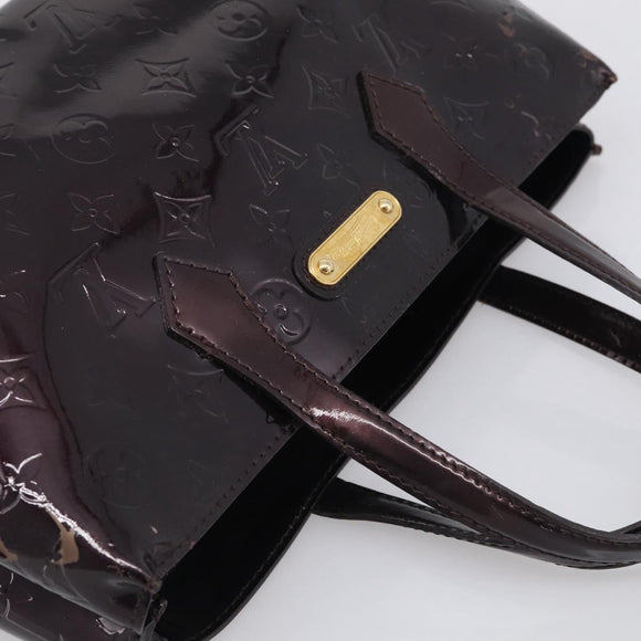 LOUIS VUITTON Monogram Vernis Wilshire PM Hand Bag Amarante M93641 Auth BA16910