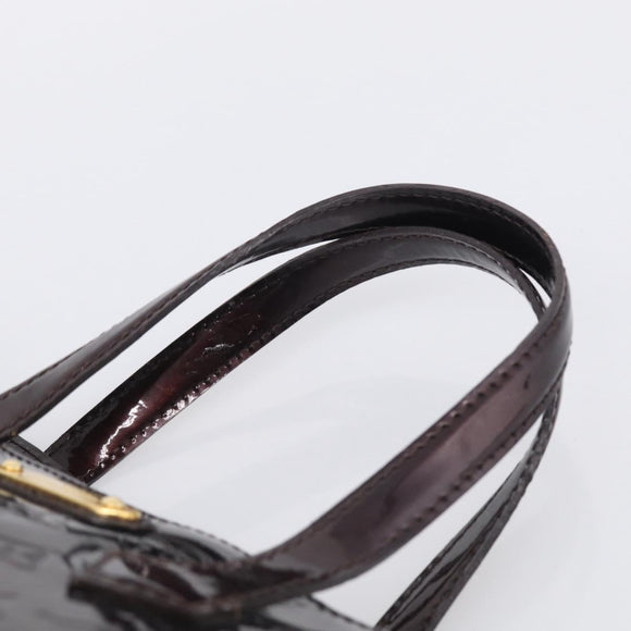 LOUIS VUITTON Monogram Vernis Wilshire PM Hand Bag Amarante M93641 Auth BA16910