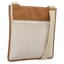 Salvatore Ferragamo Gancini Shoulder Bag Leather White Brown Auth BA16913-1
