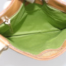 Salvatore Ferragamo Gancini Shoulder Bag Leather White Brown Auth BA16913-16