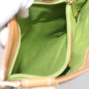 Salvatore Ferragamo Gancini Shoulder Bag Leather White Brown Auth BA16913-20