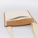 Salvatore Ferragamo Gancini Shoulder Bag Leather White Brown Auth BA16913-6