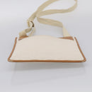 Salvatore Ferragamo Gancini Shoulder Bag Leather White Brown Auth BA16913-9