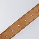 LOUIS VUITTON Shoulder Strap Leather Beige Gold Tone LV Auth BA16915-13