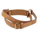 LOUIS VUITTON Shoulder Strap Leather Beige Gold Tone LV Auth BA16915-3