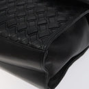 BALLY Hand Bag Leather Black Gold Auth BA1692-9