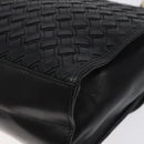 BALLY Hand Bag Leather Black Gold Auth BA1692-15