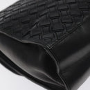 BALLY Hand Bag Leather Black Gold Auth BA1692-16