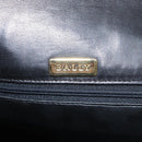 BALLY Hand Bag Leather Black Gold Auth BA1692-19