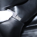 BALLY Hand Bag Leather Black Gold Auth BA1692-11