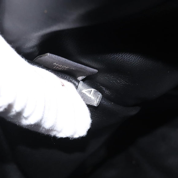 BALLY Hand Bag Leather Black Gold Auth BA1692