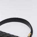 BALLY Hand Bag Leather Black Gold Auth BA1692-8
