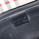 Burberrys Nova Check Shoulder Bag PVC Leather Gray Gold Tone Auth BA16921-21