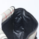 Burberrys Nova Check Shoulder Bag PVC Leather Gray Gold Tone Auth BA16921-23