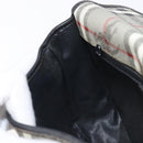 Burberrys Nova Check Shoulder Bag PVC Leather Gray Gold Tone Auth BA16921-24