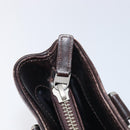 BURBERRY Nova Check Hand Bag Canvas Beige Silver Auth BA16924-18