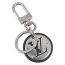 LOUIS VUITTON LV Circle Key Holder Metal Silver Black M67362 LV Auth BA16929-1
