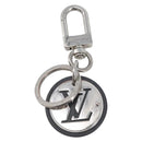LOUIS VUITTON LV Circle Key Holder Metal Silver Black M67362 LV Auth BA16929-2