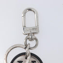LOUIS VUITTON LV Circle Key Holder Metal Silver Black M67362 LV Auth BA16929-3
