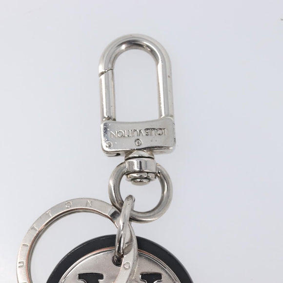 LOUIS VUITTON LV Circle Key Holder Metal Silver Black M67362 LV Auth BA16929