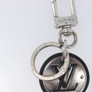 LOUIS VUITTON LV Circle Key Holder Metal Silver Black M67362 LV Auth BA16929-4