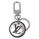 LOUIS VUITTON LV Circle Key Holder Metal Silver Black M67362 LV Auth BA16929-6