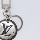 LOUIS VUITTON LV Circle Key Holder Metal Silver Black M67362 LV Auth BA16929-8