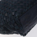 BALLY Shoulder Bag Leather Navy Gold Auth BA1693-14