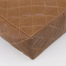 CHANEL Matelasse Shoulder Bag Caviar Skin Brown Gold Tone CC Auth BA16932V-13