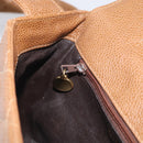 CHANEL Matelasse Shoulder Bag Caviar Skin Brown Gold Tone CC Auth BA16932V-22