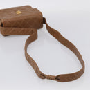 CHANEL Matelasse Shoulder Bag Caviar Skin Brown Gold Tone CC Auth BA16932V-7