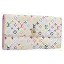 LOUIS VUITTON Monogram Multicolor Portefeiulle Sarah White M93532 Auth BA16933-1