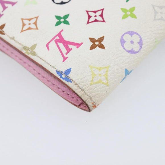 LOUIS VUITTON Monogram Multicolor Portefeiulle Sarah White M93532 Auth BA16933
