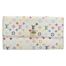 LOUIS VUITTON Monogram Multicolor Portefeiulle Sarah White M93532 Auth BA16933-2