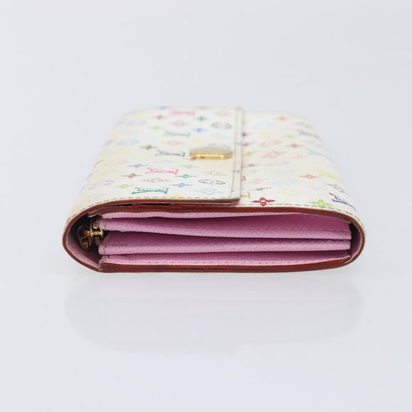 LOUIS VUITTON Monogram Multicolor Portefeiulle Sarah White M93532 Auth BA16933