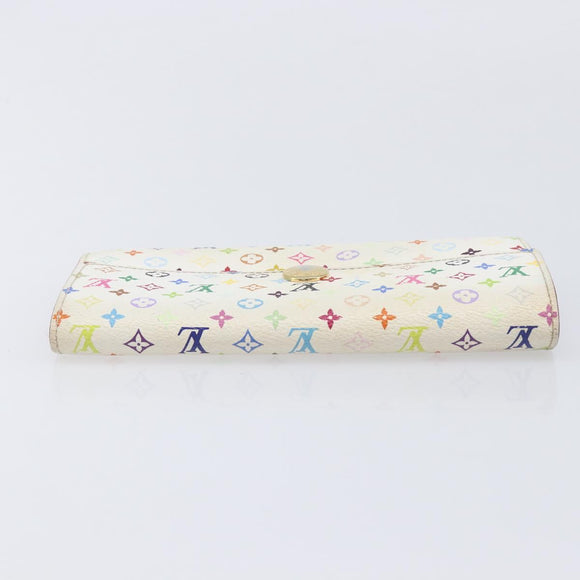 LOUIS VUITTON Monogram Multicolor Portefeiulle Sarah White M93532 Auth BA16933