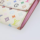 LOUIS VUITTON Monogram Multicolor Portefeiulle Sarah White M93532 Auth BA16933-9