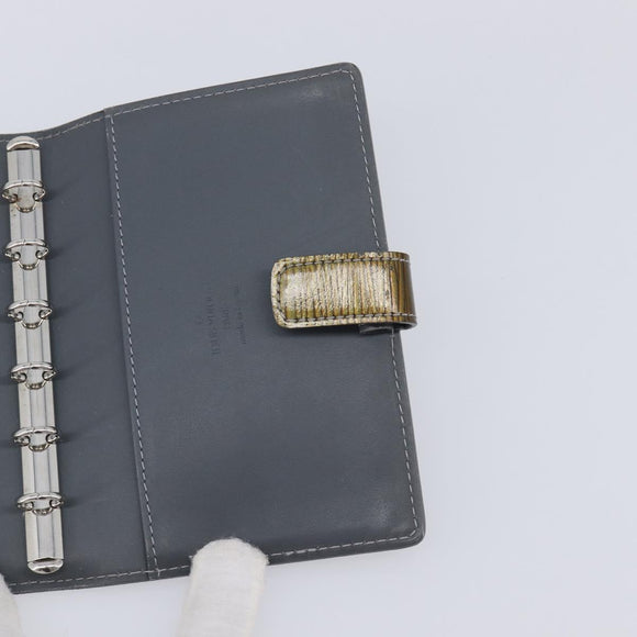 LOUIS VUITTON Cyber Epi Agenda PM Day Planner Cover Green M99080 LV Auth BA16939