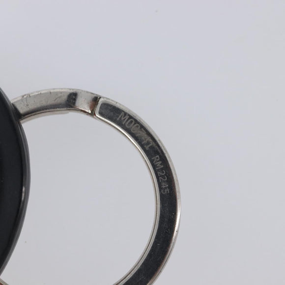 LOUIS VUITTON LV Circle Key Holder Metal Silver Black M00741 LV Auth BA16940