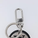LOUIS VUITTON LV Circle Key Holder Metal Silver Black M00741 LV Auth BA16940-3