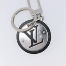 LOUIS VUITTON LV Circle Key Holder Metal Silver Black M00741 LV Auth BA16940-5