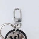 LOUIS VUITTON LV Circle Key Holder Metal Silver Black M00741 LV Auth BA16940-7