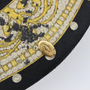 Cartier Chain Shoulder Bag cotton Black Gold Tone Auth BA16941-15