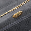 Cartier Chain Shoulder Bag cotton Black Gold Tone Auth BA16941-20