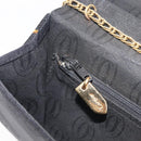 Cartier Chain Shoulder Bag cotton Black Gold Tone Auth BA16941-24