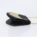 Cartier Chain Shoulder Bag cotton Black Gold Tone Auth BA16941-4