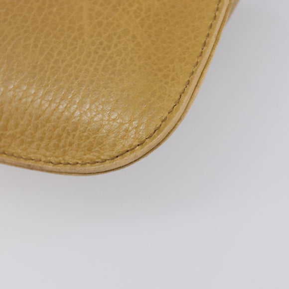 Cartier Must Line Clutch Bag Leather Beige Gold Tone Auth BA16943