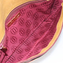 Cartier Must Line Clutch Bag Leather Beige Gold Tone Auth BA16943-17