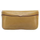 Cartier Must Line Clutch Bag Leather Beige Gold Tone Auth BA16943-3