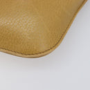 Cartier Must Line Clutch Bag Leather Beige Gold Tone Auth BA16943-8